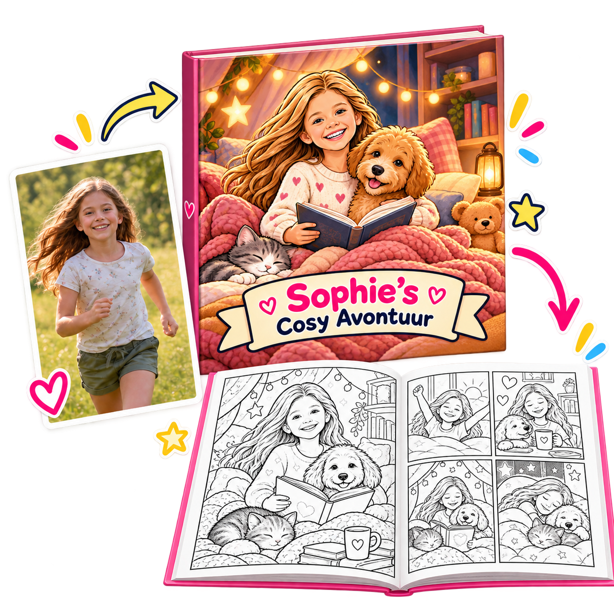 Persoonlijk kleurboek thema cosy